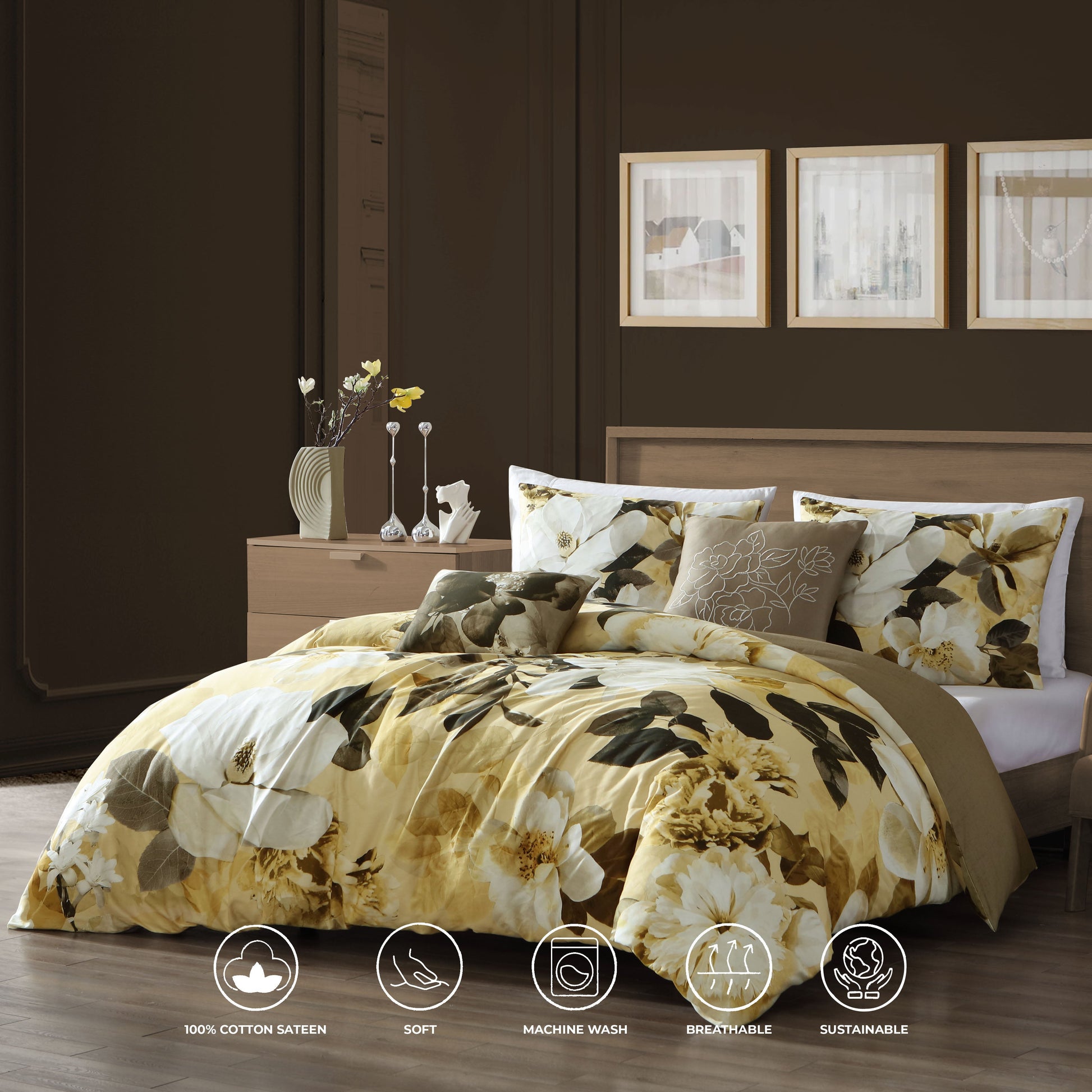 Bebejan Zayra 5 Piece Reversible Comforter Set-1