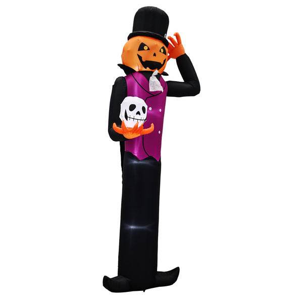 12ft Caped Pumpkin Man, Halloween Inflatable Decoration 12V