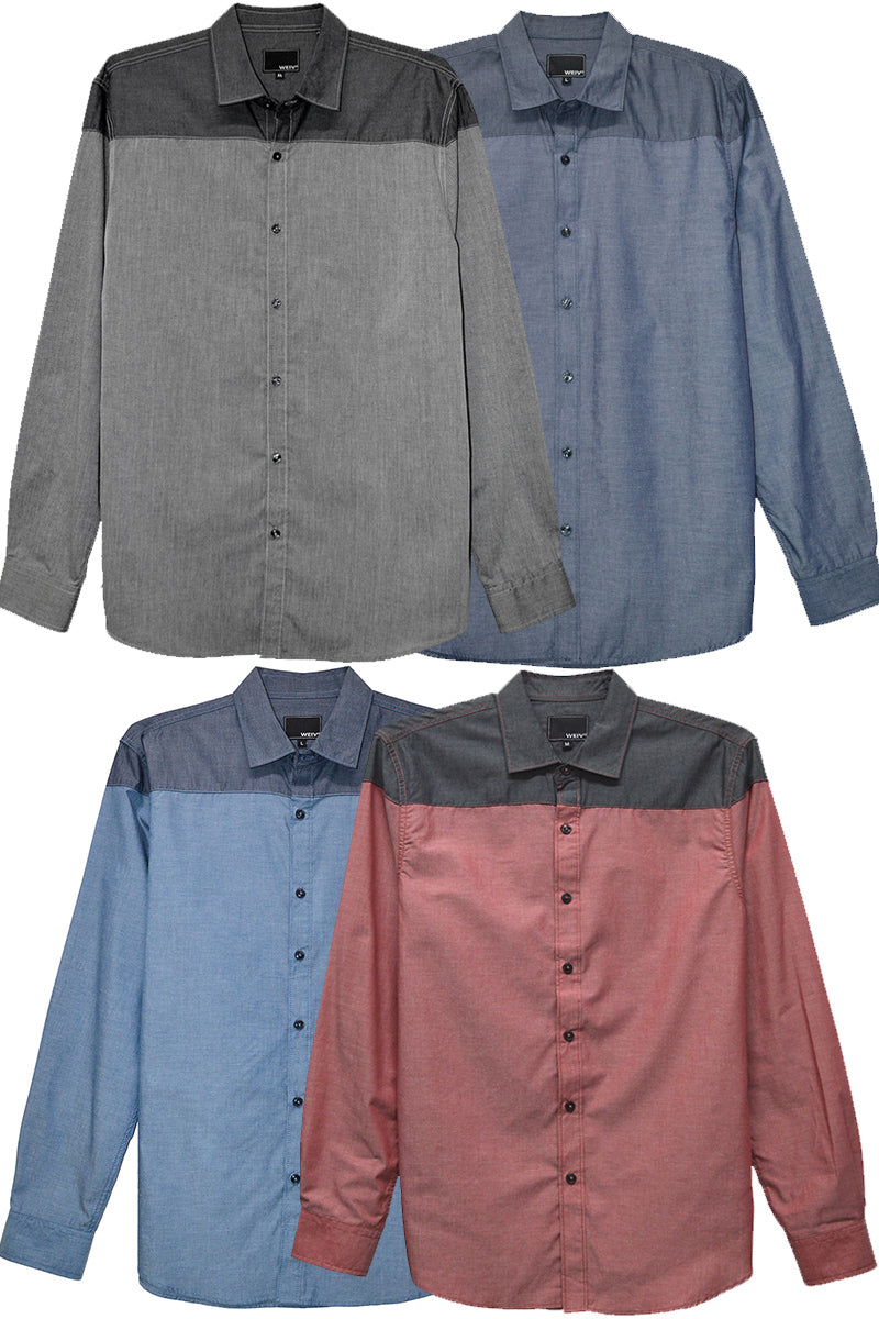 Milo Two Tone Long Sleeve Shirt-1