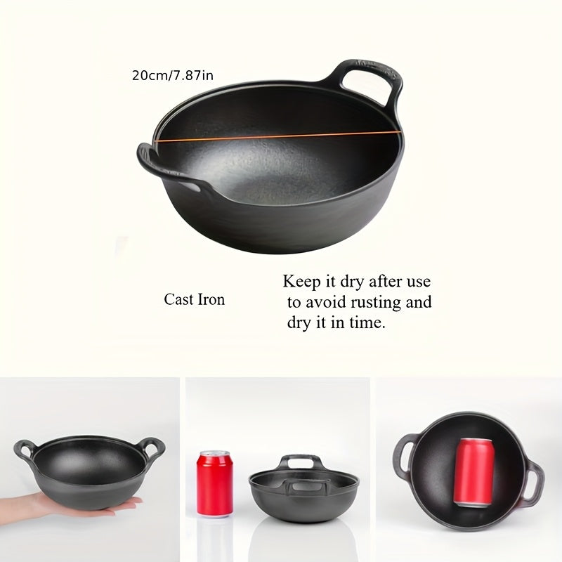 Pre-Seasoned Cast Iron Skillet with Dual Handles-4