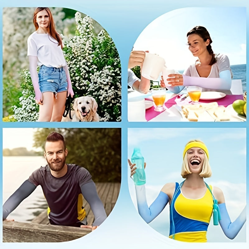 [Cool Compression UV Sleeves] 6 Pairs of Cool Compression UV Sun Protection Arm Sleeves - Men's and Women's Sports Arm Sleeves
