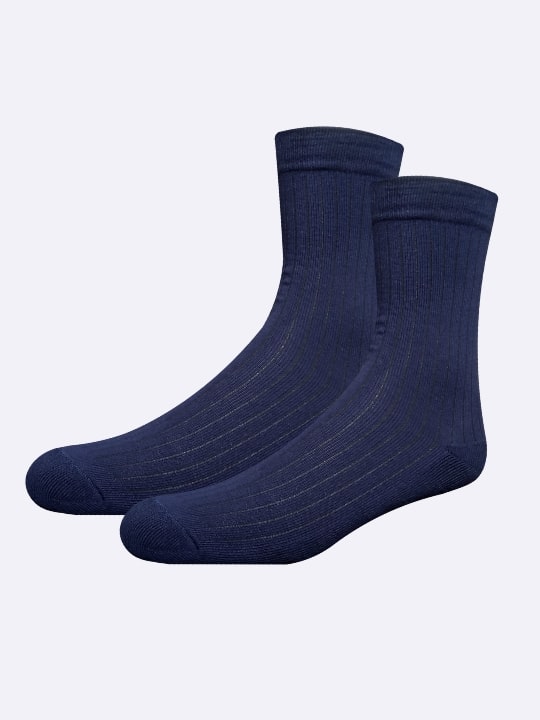 airgarb cotton comfort crew premium socks navy blue