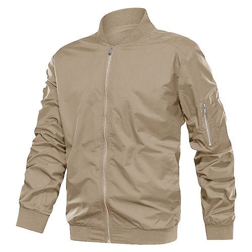 Autumn Men's Lightweight Bomber Jacket Coat Mens Spring Casual  Jackets Students Baseball Style Coats Outerwear Boys-7