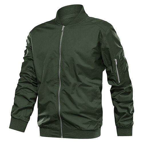Autumn Men's Lightweight Bomber Jacket Coat Mens Spring Casual  Jackets Students Baseball Style Coats Outerwear Boys-5