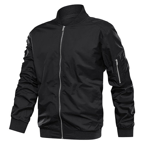 Autumn Men's Lightweight Bomber Jacket Coat Mens Spring Casual  Jackets Students Baseball Style Coats Outerwear Boys-0