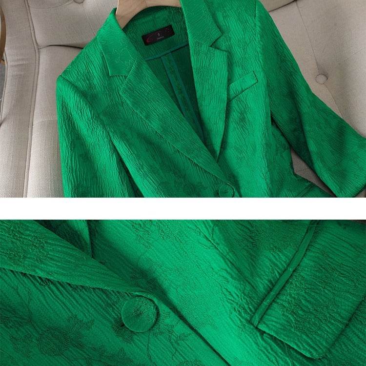 Half Sleeve Blazer And Pant Suit Ladies Women Female Jacket pant suit for women