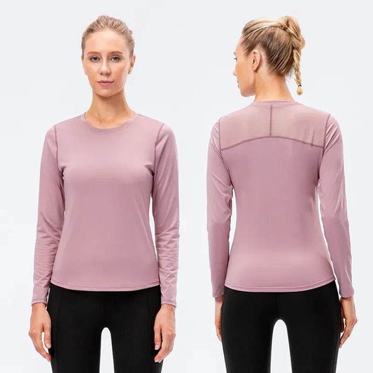 Quick Drying Breathable Long Sleeve Yoga Workout Gym T-shirt for women