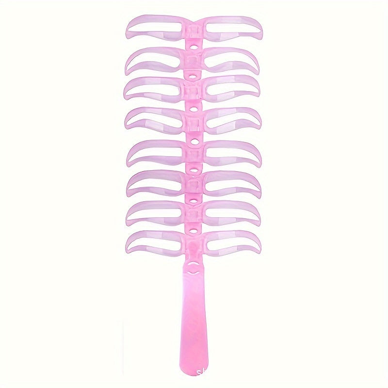 8-Piece Eyebrow Stencil Set: Low Allergenic, Silicone Brushes, ABS Plastic Handles - Perfect for All Skin Types