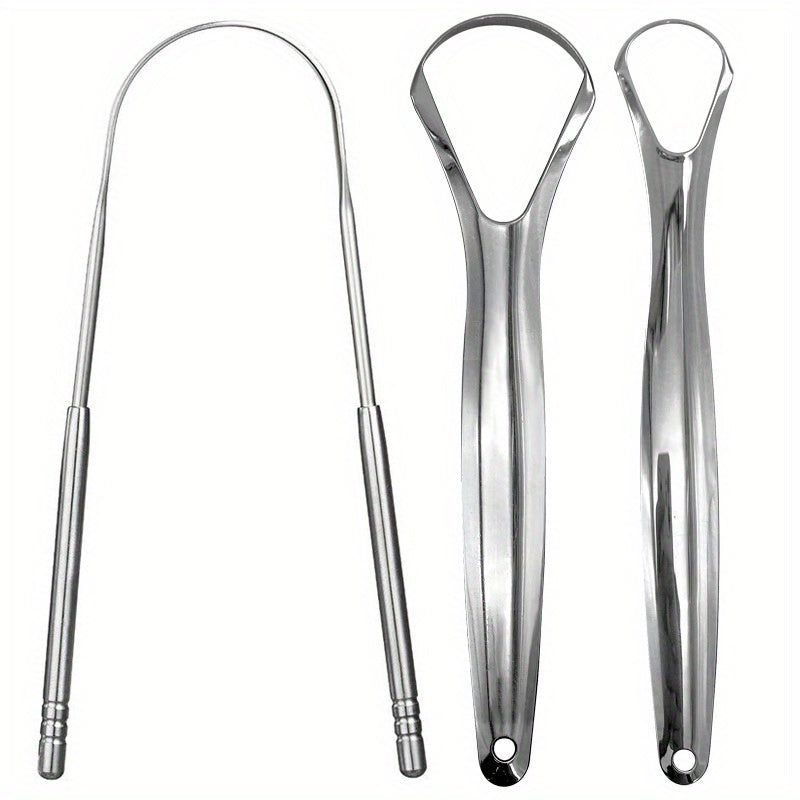 Tongue Scraper, Halitosis Reduction, Stainless Steel Tongue Cleaner, Metal Scraper, Tongue Scraper Cleaner For Fresh Breath