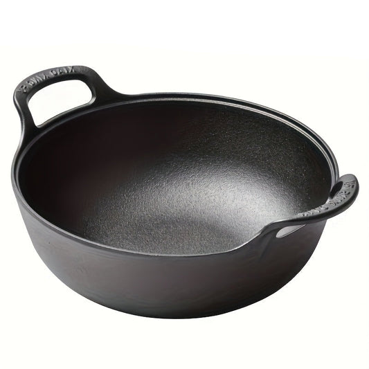 Pre-Seasoned Cast Iron Skillet with Dual Handles-0
