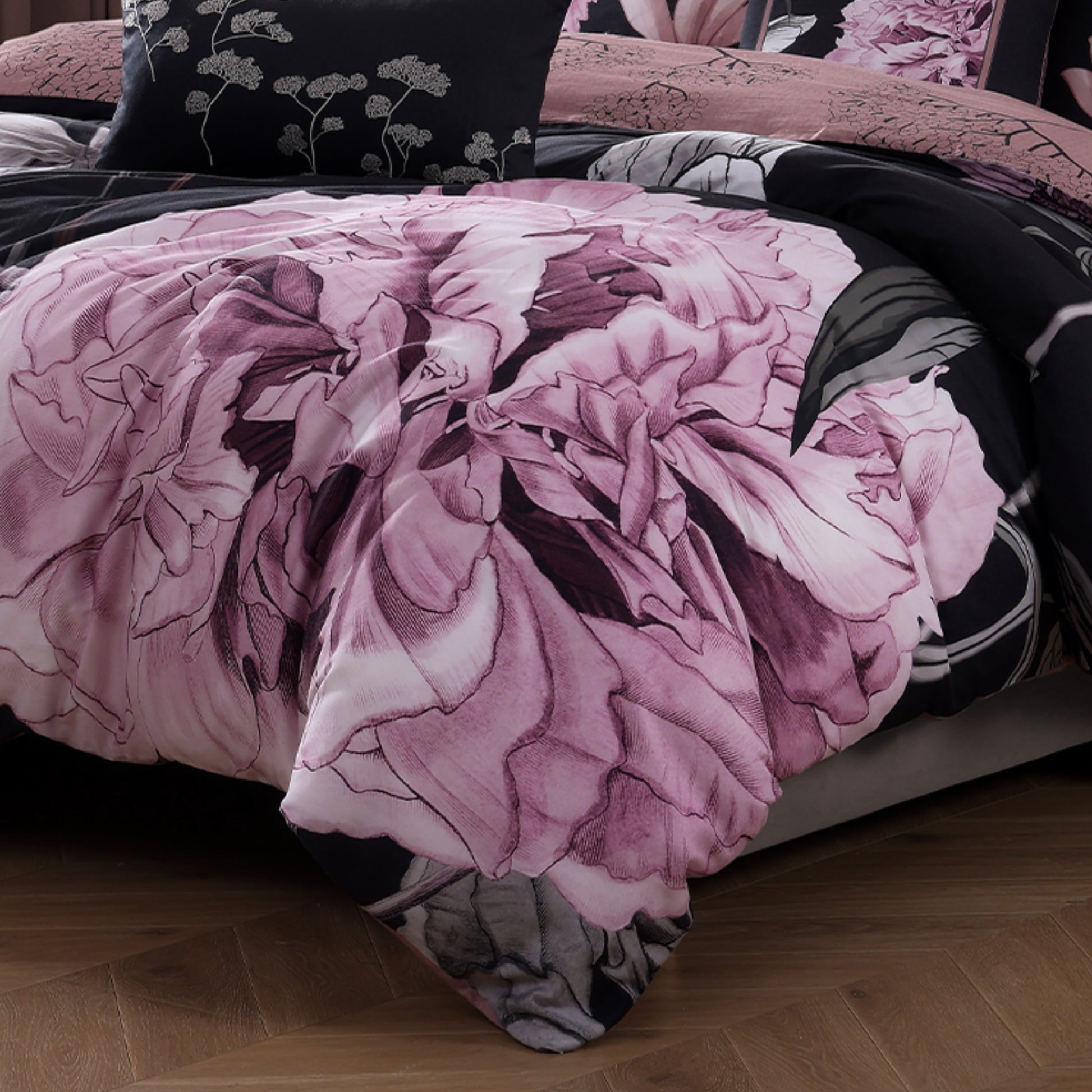 Bebejan Midnight Meadow 5 Piece Reversible Comforter Set-2