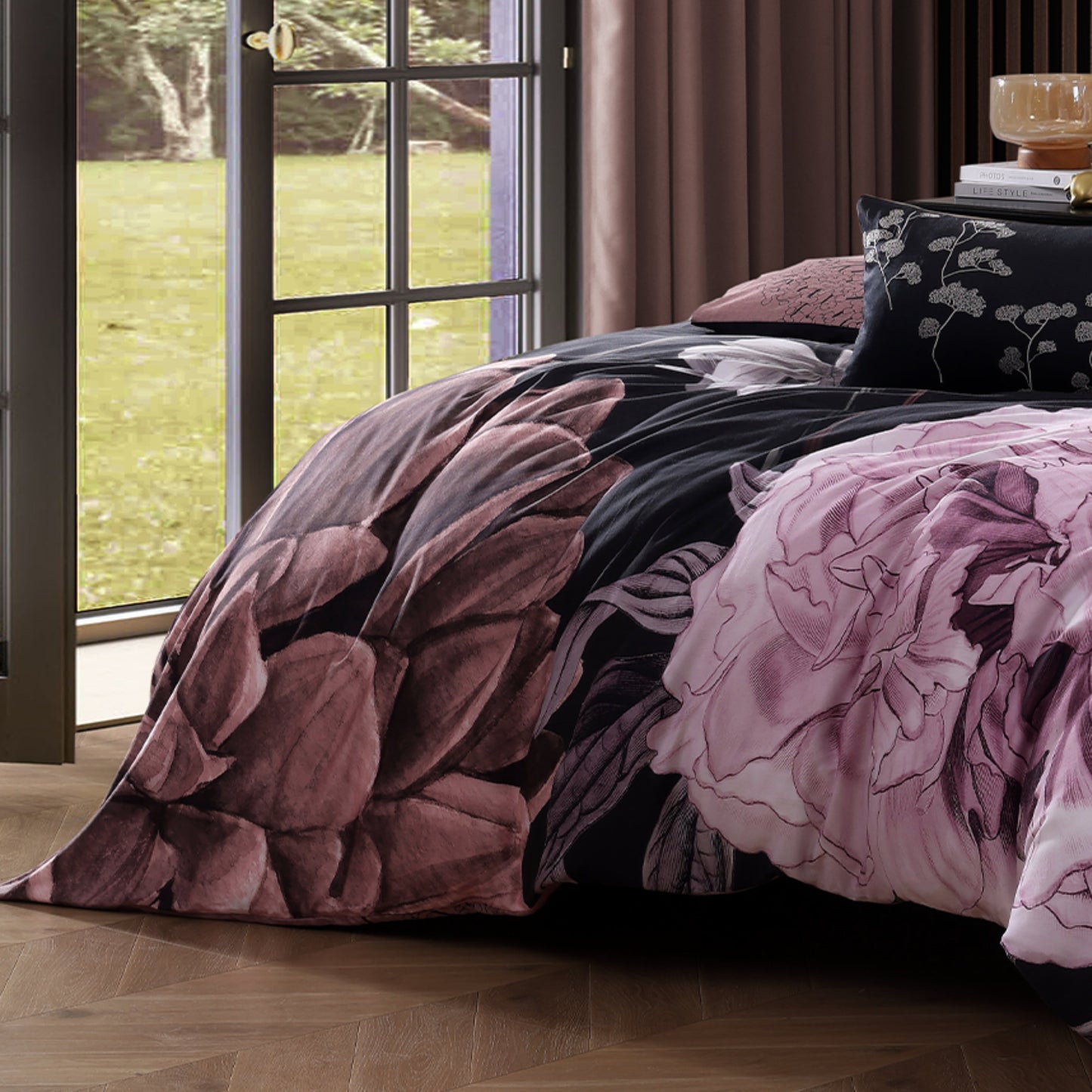 Bebejan Midnight Meadow 5 Piece Reversible Comforter Set-3