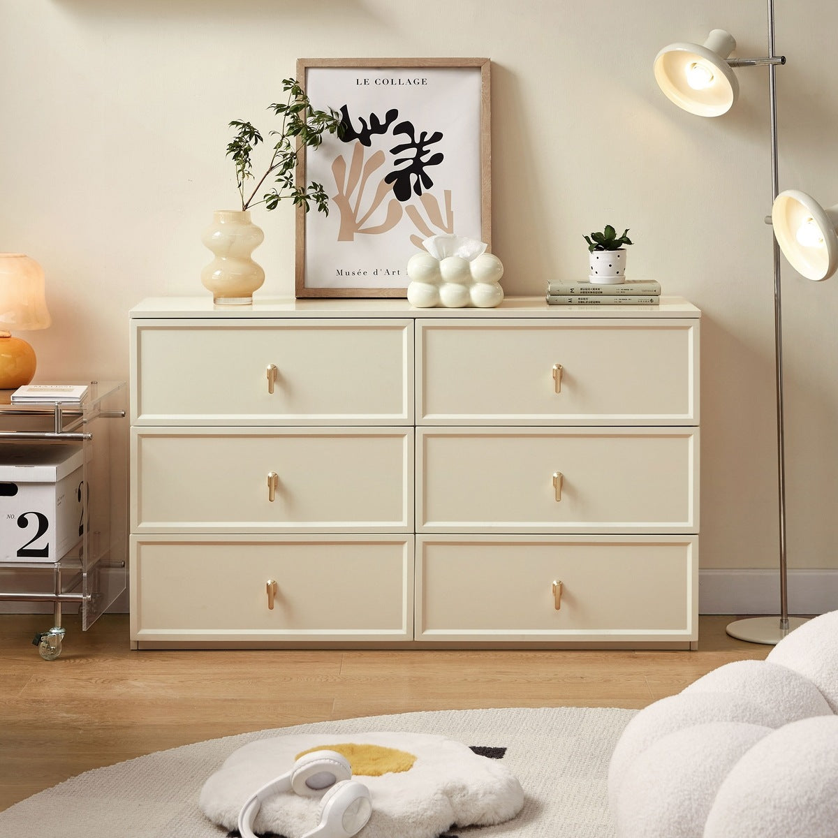 Beige Storage Drawer Chest-5