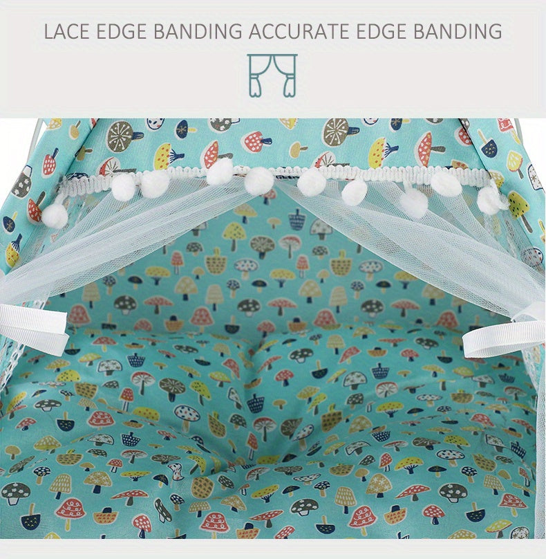Portable Pet Tent with Breathable Cushion - Perfect for Small Dogs and Cats Christmas Gift