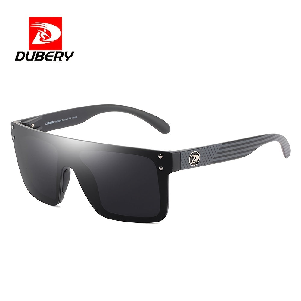 DUBERY, One-piece Large-frame Fashion Glasses, Trendy Polarized Sports Fashion Glasses, Riding One-piece Fashion Glasses