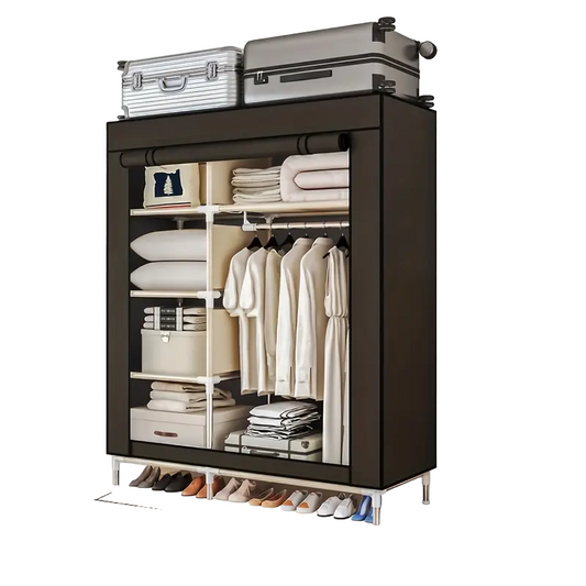 Modern Clothes Storage Wardrobe with Dustproof Cover-0