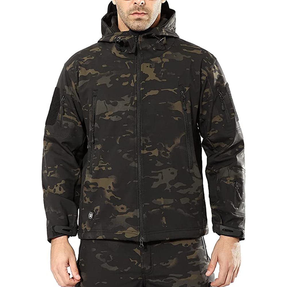 Army Outdoor Tactical Waterproof Softshell Fleece Jacket-0