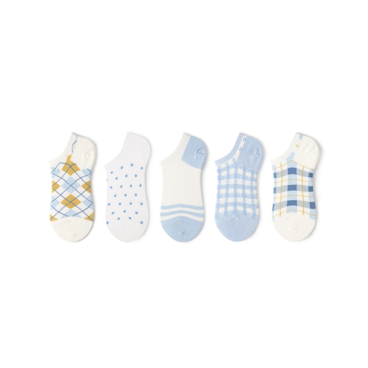 Blue Sky Summer Women 5pcs Ankle Socks Set-0