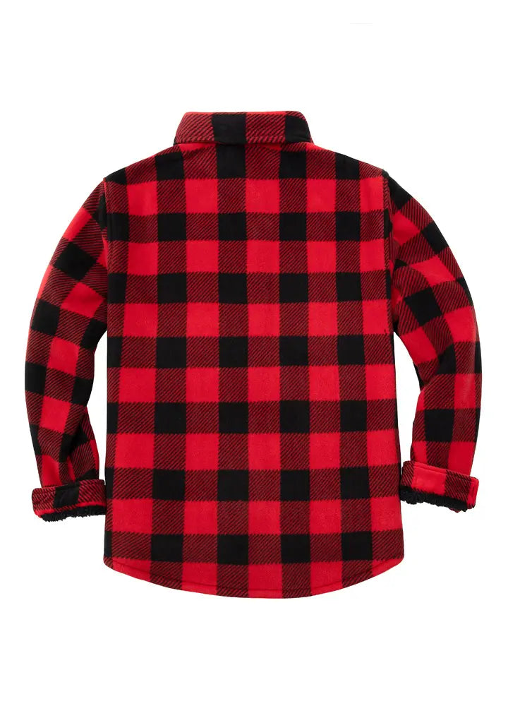 Men's Matching Family Red Plaid Jacket-2