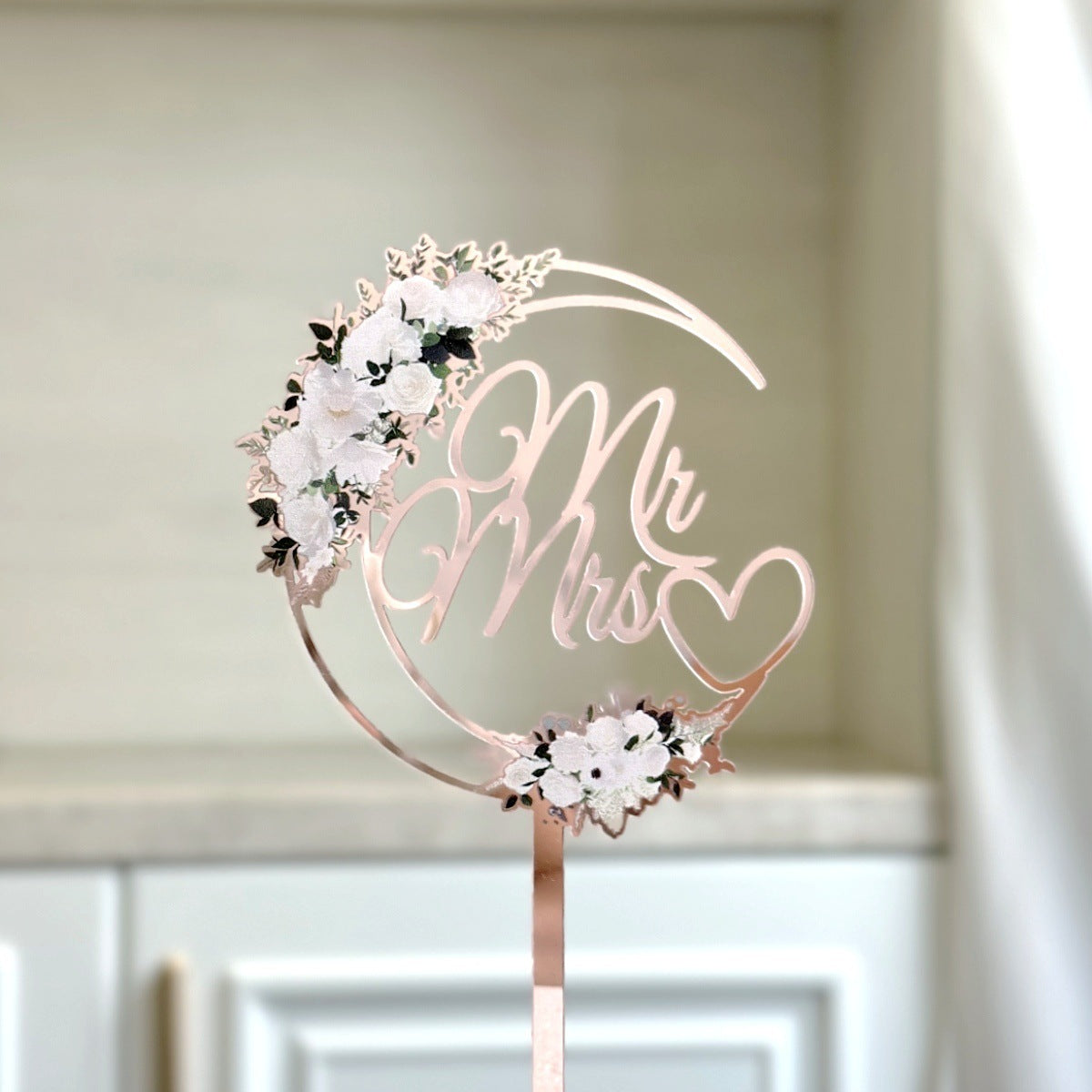 Ins Style MRMRS Color Printing Acrylic Cake Decoration Party Supplies
