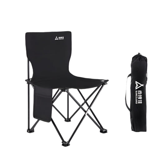 Portable Folding Steel Camping Chair with Backrest-0