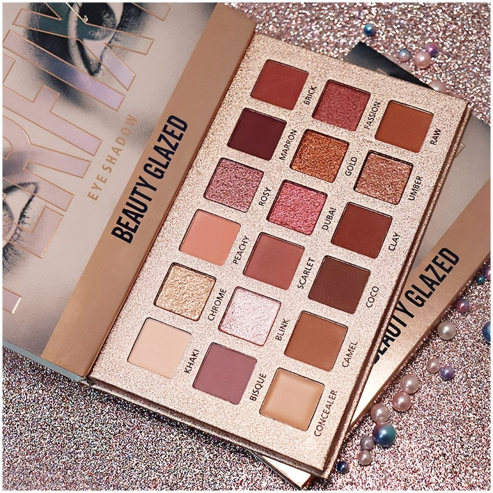 Ultra Pigmented Eyeshadow Palette Matte Shimmer Glitter Multi-Reflective Shades Makeup Eye Shadow Powder Waterproof Eye Shadow Palette For Music Festival