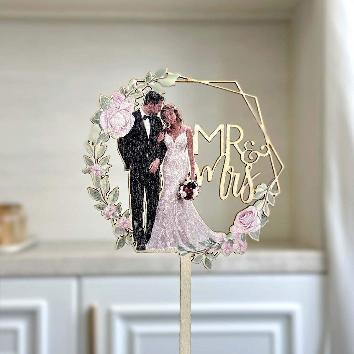 Ins Style MRMRS Color Printing Acrylic Cake Decoration Party Supplies