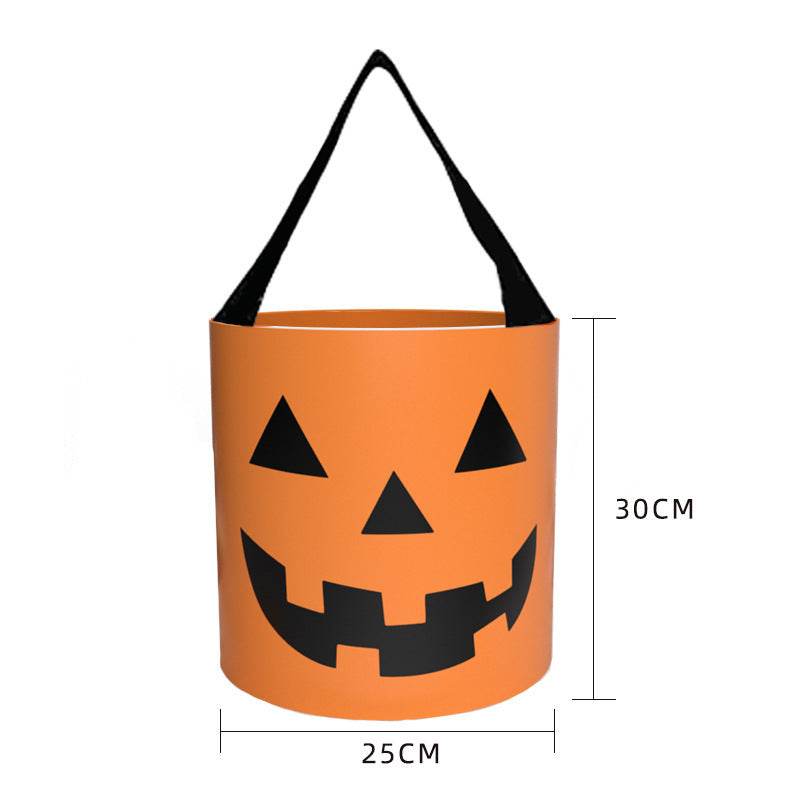 Halloween Candy Bag - Handheld LED Light-up Pumpkin Bag Tube, Halloween Trick-or-Treat Bag