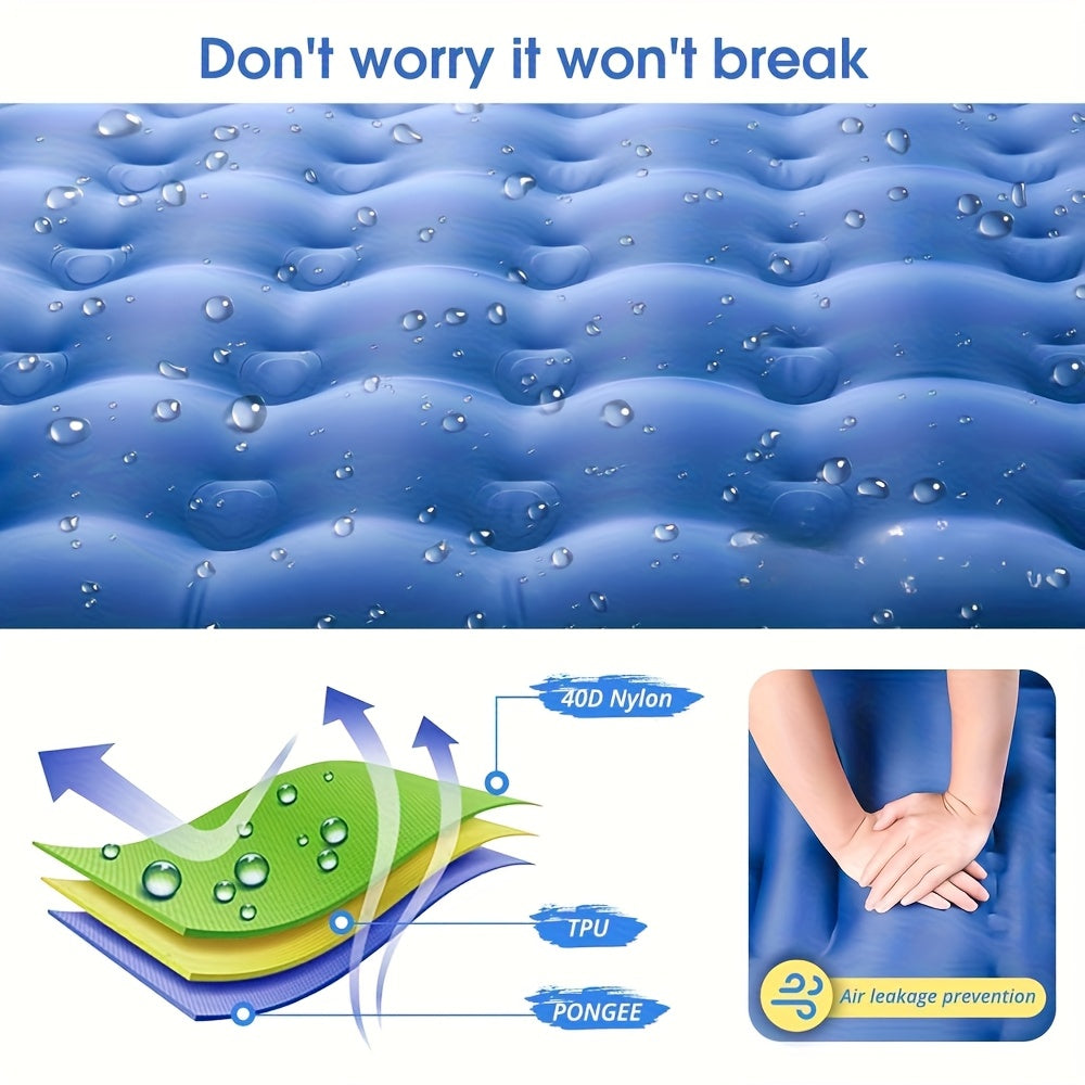 5-Inch Inflatable Camping Sleeping Mat with Pillow-3