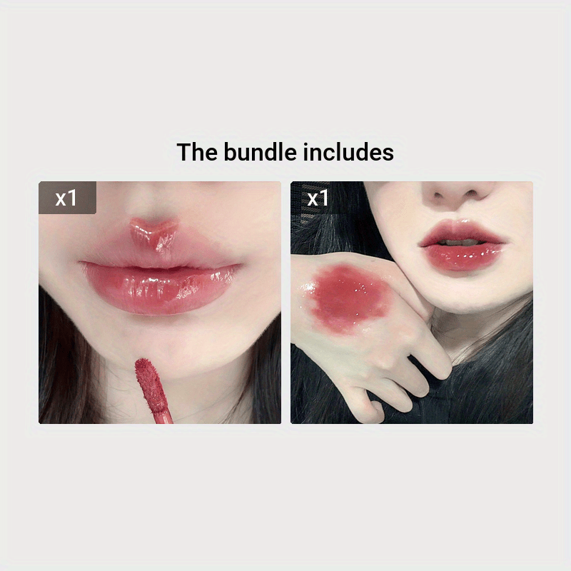 6 Color Lip Glaze, Cute Little Bear, Mirror Gloss, Jelly Lips With Sparkling Light Dew Water, Long-lasting Stain Resistant Transparent Film Forming Lip Gloss, Full Lip Color
