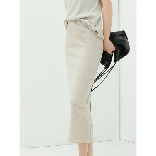 Classic Tailored Back Slit Skirt-0
