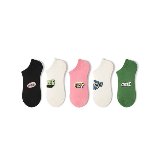 Cloud Day Summer Women 5pcs Ankle Socks Set-0