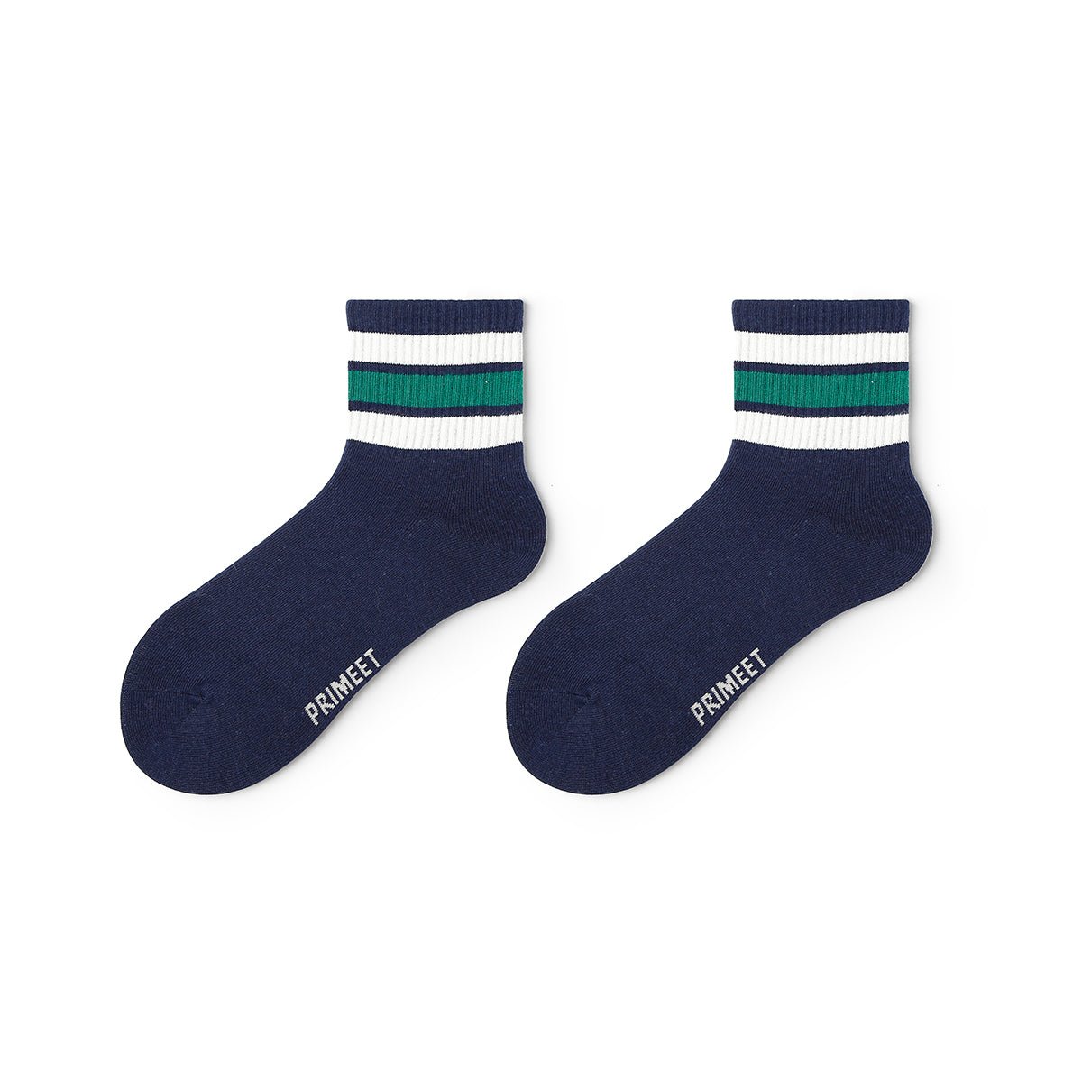 Color Pop Three Stripes All-season Women 5pcs Crew Socks Set-3