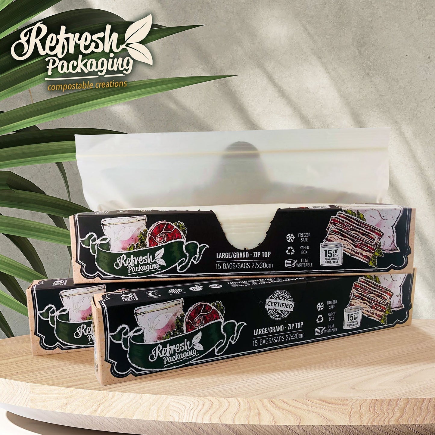 Compostable Zip-Top Bags