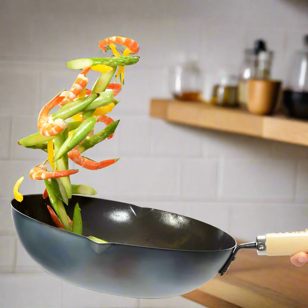 Yoshikawa Japan |  Carbon Steel Wok 36cm - Made in Japan-1