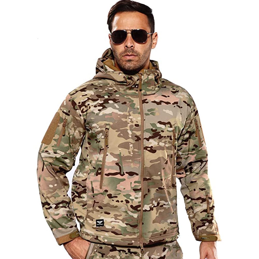 Army Outdoor Tactical Waterproof Softshell Fleece Jacket-7