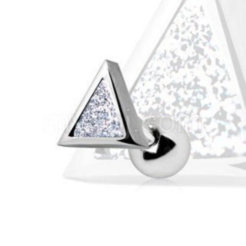 316L Stainless Steel CZ Dust Triangle Cartilage-1