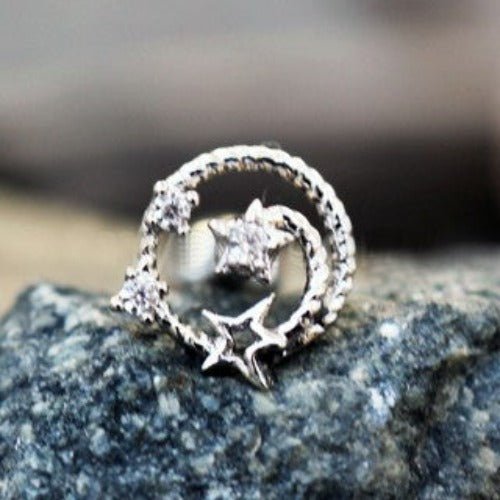 316L Stainless Steel Galaxy Cartilage Earrings-1