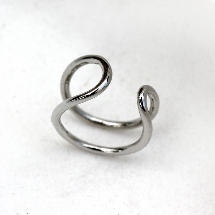 316L Stainless Steel Double Ring Fake Cartilage Ear Cuff-1