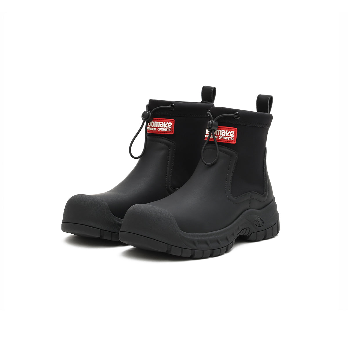 Cute Chunky Platform Chelsea Ankle Boots in British Style-1