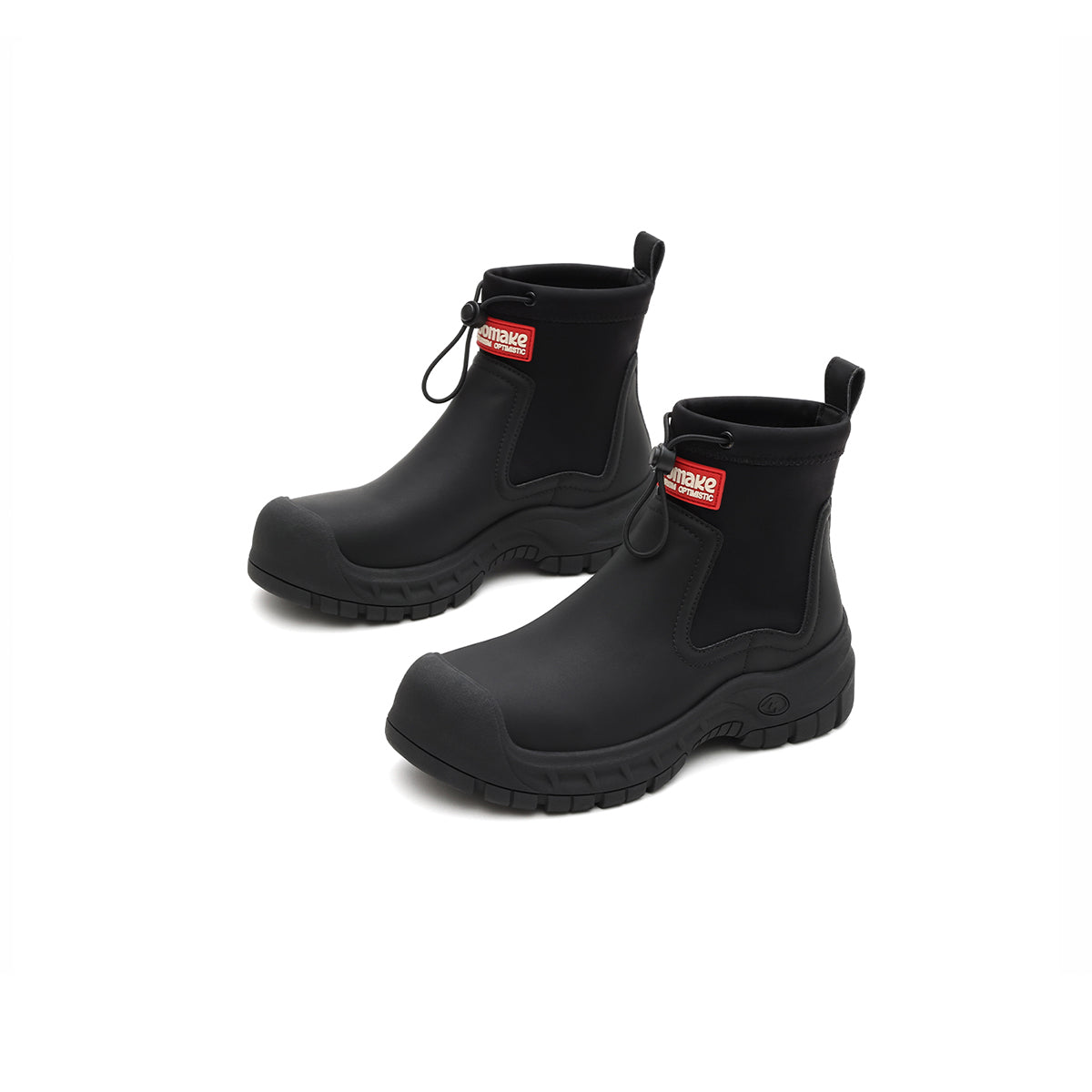 Cute Chunky Platform Chelsea Ankle Boots in British Style-2
