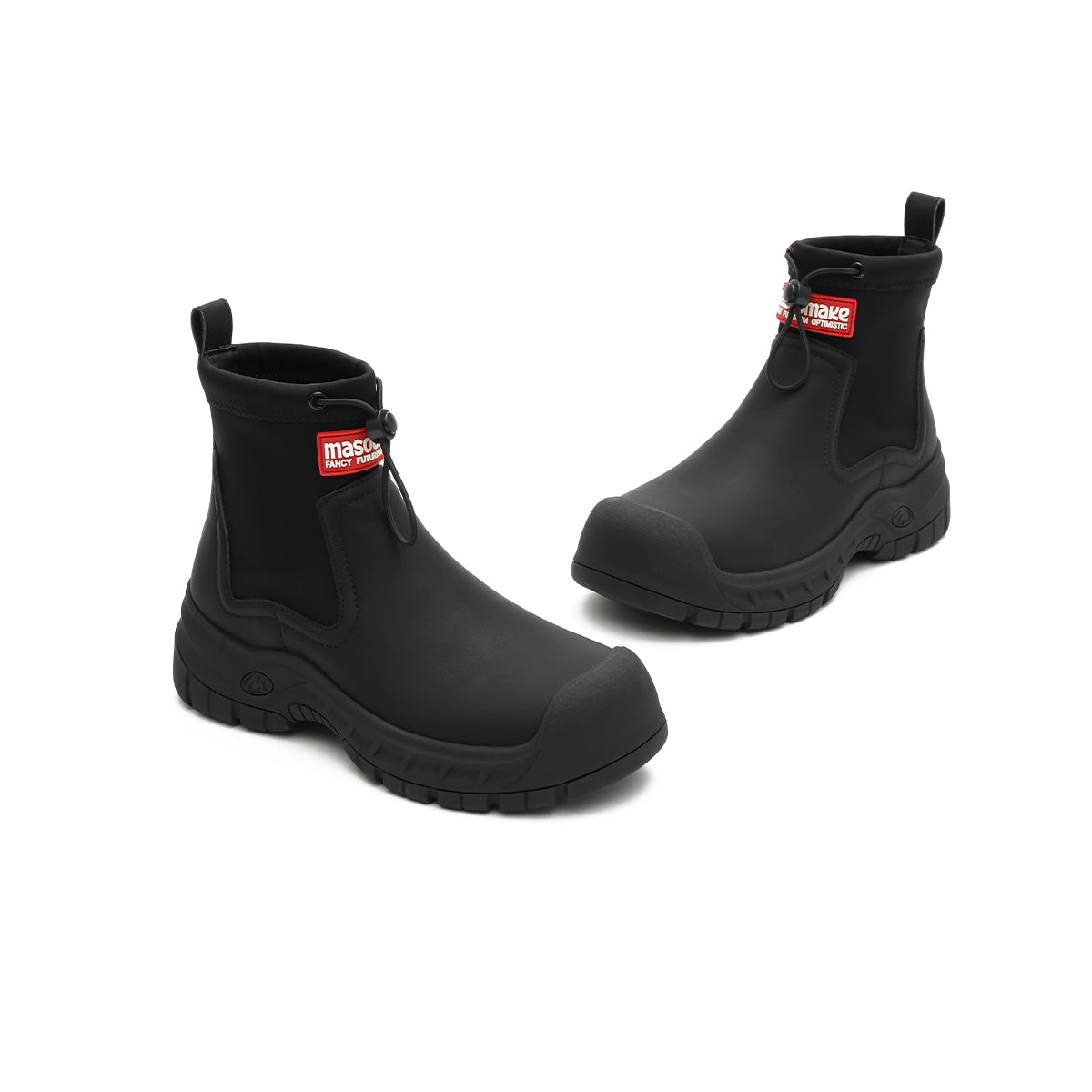 Cute Chunky Platform Chelsea Ankle Boots in British Style-3