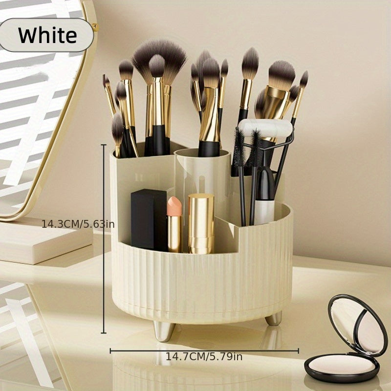 1pc Cosmetic Storage Box, Rotating Pen Holder For Dresser Desktop, Large Capacity Makeup Brush Lipstick Storage Rack, Teenager Gift, Makeup Organizer