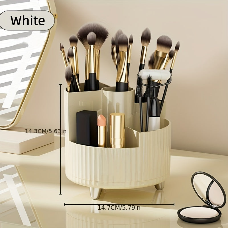 1pc Cosmetic Storage Box, Rotating Pen Holder For Dresser Desktop, Large Capacity Makeup Brush Lipstick Storage Rack, Teenager Gift, Makeup Organizer
