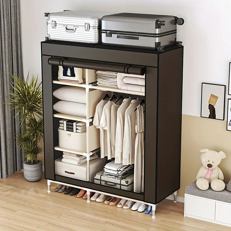 Modern Clothes Storage Wardrobe with Dustproof Cover-1