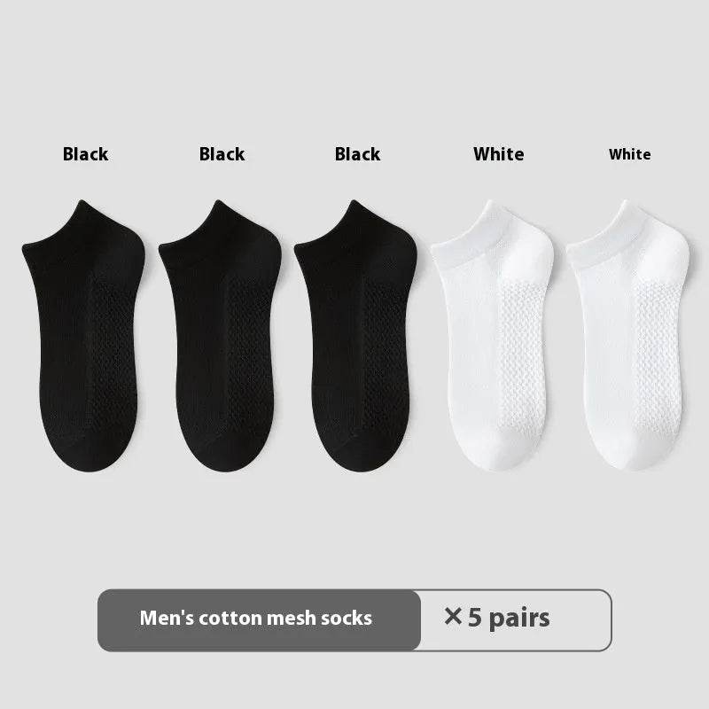 Cotton Anti-Pilling Ankle socks absorbing Invisible Tight Mesh Boat Socks