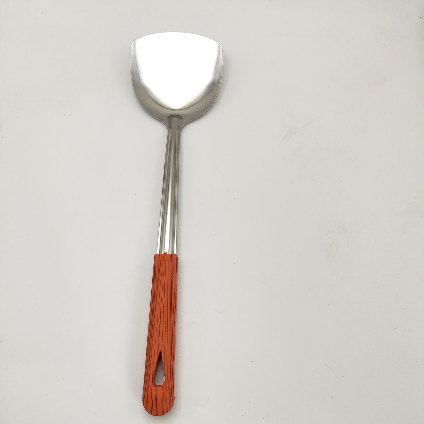 1pc Kitchen Stainless Steel Cooking Utensils With Wooden Handle, Spatulas, Rice Soup, Spoon, Frying Shovel, Colanders, Kitchen Cookware