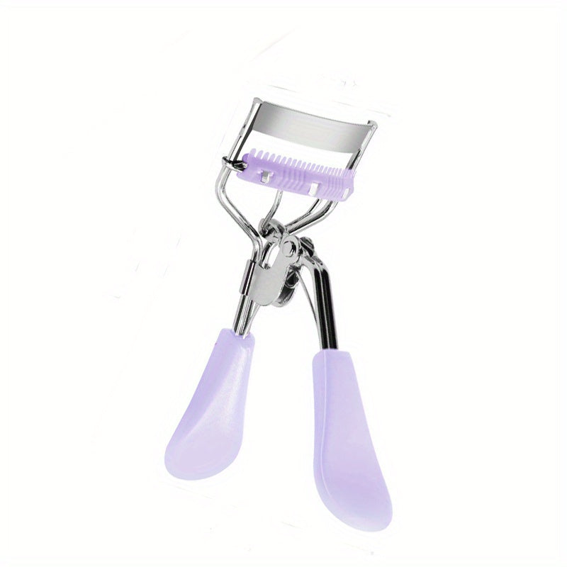 1pc Wide Angle Eyelash Curler With Built In Comb Eye Lash Clip Cosmetic Makeup Lash Curling Auxiliary Tool For Women Lash Curlers, Multicolor