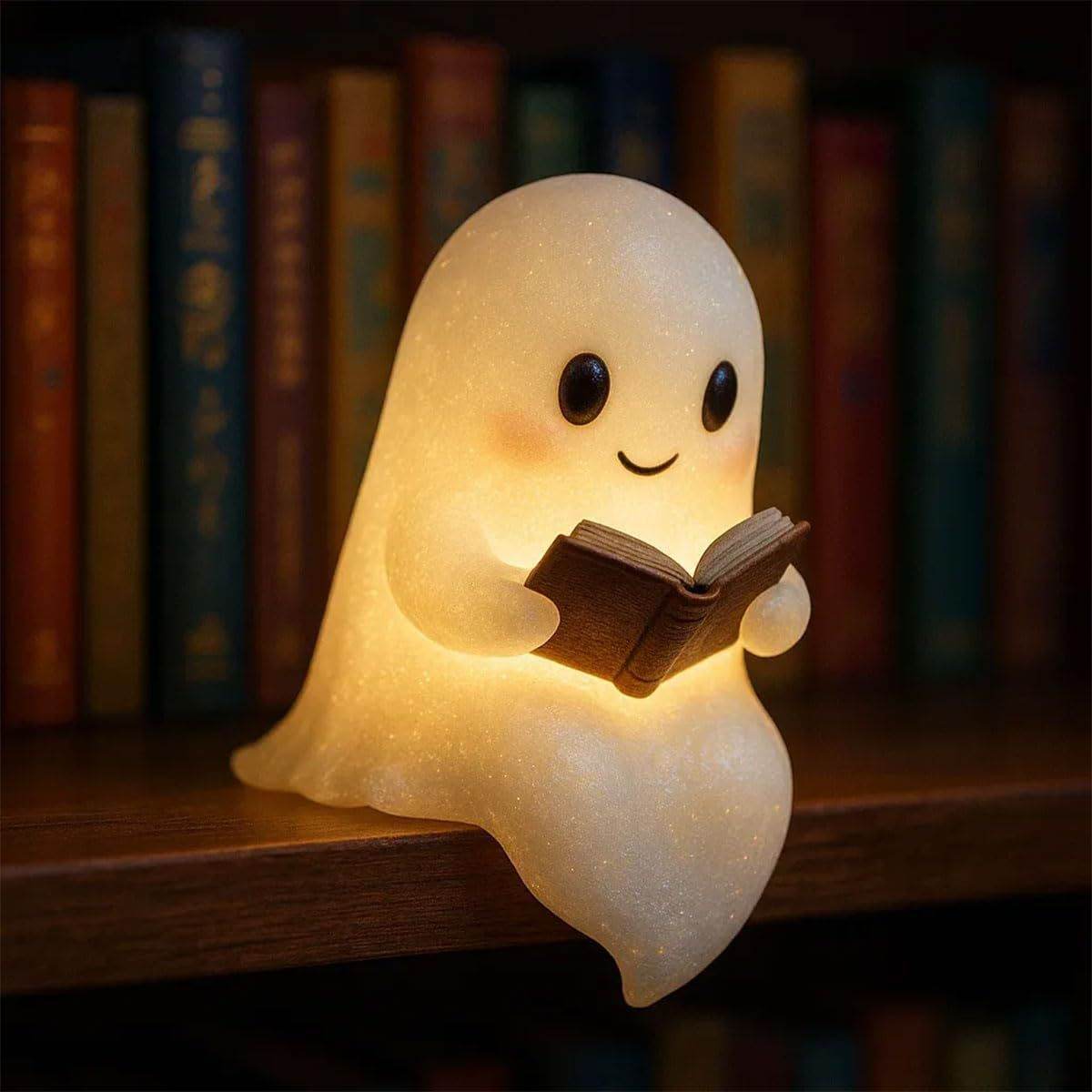 Cute LED Ghost Night Light Children's Nightlight Gift Bedside Sleep Lamp Halloween Decorations Lovely Ghost Lamp Warm Light