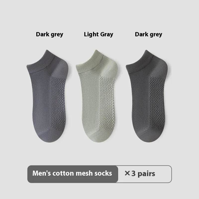 Cotton Anti-Pilling Ankle socks absorbing Invisible Tight Mesh Boat Socks